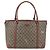 Gucci Borsa Tote GG Supreme in PVC Beige Oro 197953 Auth kk637 D'oro - vista 2