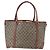 Gucci Borsa Tote GG Supreme in PVC Beige Oro 197953 Auth kk637 D'oro - vista 3