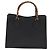 Borsa Tote in Pelle Gucci Bamboo Nera Oro 002 0260 2615 Auth 172302 Nero D'oro - vista 3
