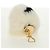 LLAVERO V DE PIEL LOUIS VUITTON BLANCO ORO M67369 LV Auth 173275M - vista 5