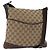 Borsa a Spalla GG Canvas Gucci Beige Argento 145857 Auth ep13417