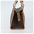 Céline Borsa a mano in tela Macadam CELINE in pelle PVC marrone oro Auth am10820V D'oro - vista 5