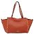 Tote Rockstud en cuir souple moyen Valentino Garavani Orange