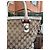 Borsa tote Gucci in tela monogram beige e pelle bianca Marrone Bianco - vista 3