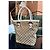 Borsa tote Gucci in tela monogram beige e pelle bianca Marrone Bianco - vista 5
