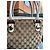 Borsa tote Gucci in tela monogram beige e pelle bianca Marrone Bianco - vista 6