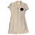 Gestreifte Chanel-Jacke mit Kamelie Schwarz Beige