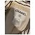 Gestreifte Chanel-Jacke mit Kamelie Schwarz Beige - Ansicht 16