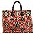 Borsa a spalla On the Go GM Louis Vuitton Nero Rosso Multicolore Beige