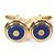 Alfred Dunhill Gemelli e spilla per cravatta Dunhill in Lapis Lazuli 2 vie Blu D'oro - vista 5