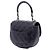 Chanel Preto CC Couro de Corde Quilted Bolsa Meia-Lua com Alça Superior - vista 2