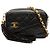 Camera Borsa a tracolla in pelle di agnello trapuntata nera mini CC con frangia Chanel Nero