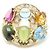 Bulgari Anello Bvlgari Astrale Cerchi Multi-Gem D'oro - vista 2
