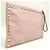 Clutch in pelle di agnello Rockstud VALENTINO Rosa - vista 3