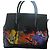 Borsa a mano Gianni Versace in pelle nera arancione gialla viola Multicolore