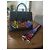 Borsa a mano Gianni Versace in pelle nera arancione gialla viola Multicolore - vista 2