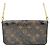 Pochette Felicie Monogram Blossom di Louis Vuitton Marrone Nero Monogramma - vista 3