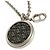 Collana Pendente Oblique Circle da Uomo Christian Dior Nero Argento