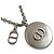Collana Pendente Oblique Circle da Uomo Christian Dior Nero Argento - vista 2
