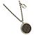 Collana Pendente Oblique Circle da Uomo Christian Dior Nero Argento - vista 3