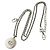 Collana Pendente Oblique Circle da Uomo Christian Dior Nero Argento - vista 4