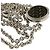 Collana Pendente Oblique Circle da Uomo Christian Dior Nero Argento - vista 6