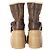 Stivaletti in pelle marrone con lacci in shearling Casadei Rosso - vista 3