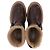 Stivaletti in pelle marrone con lacci in shearling Casadei Rosso - vista 7