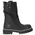 Botas de cano médio Louis Vuitton x Timberland em couro preto