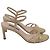 Sandali con cinturino alla caviglia Stuart Weitzman Starla 80 in glitter dorato D'oro