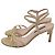 Sandali con cinturino alla caviglia Stuart Weitzman Starla 80 in glitter dorato D'oro - vista 4