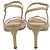 Sandali con cinturino alla caviglia Stuart Weitzman Starla 80 in glitter dorato D'oro - vista 5