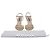 Sandali con cinturino alla caviglia Stuart Weitzman Starla 80 in glitter dorato D'oro - vista 7
