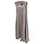 Vestido Midi V-Neck en Seda Gris Joseph Carrol
