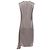 Vestido Midi V-Neck en Seda Gris Joseph Carrol - vista 4