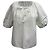 Blusa de manga abullonada con lazo frontal en algodón blanco Ulla Johnson Crudo