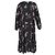 Edge Céline Abito midi a maniche lunghe in seta nera con stampa floreale Celine Nero