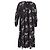 Edge Céline Abito midi a maniche lunghe in seta nera con stampa floreale Celine Nero - vista 3