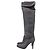 Knöchelhohe Stiefel aus grauem Wildleder mit Echsenprägung von Jimmy Choo - Ansicht 3