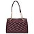 Bolsa tote média Whitney matelassada da Michael Kors em couro bordô - vista 4