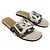 Sandali Aloha Hermès in pelle argentata Argento