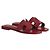 Sandali Hermès Oran in pelle bordeaux Bordò - vista 10
