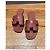 Sandali Hermès Oran in pelle bordeaux Bordò - vista 8