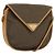 Borsa a Spalla SAINT LAURENT PVC Tela Beige Oro Auth ep13567 D'oro