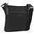 Borsa a Spalla GG Canvas Gucci Nera Argento 122793 Auth 172167 Nero
