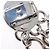 Clip per cintura in metallo argento CHANEL COCO Mark Chain per costumi CC Auth 133239M - vista 12