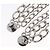 Clip per cintura in metallo argento CHANEL COCO Mark Chain per costumi CC Auth 133239M - vista 7