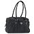 Borsa a mano in pelle nera e argento Gancini di Salvatore Ferragamo Auth am10666 Nero