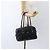 Borsa a mano in pelle nera e argento Gancini di Salvatore Ferragamo Auth am10666 Nero - vista 24