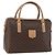 Céline Borsa a mano in tela Macadam CELINE in pelle PVC marrone oro Auth 173522 D'oro